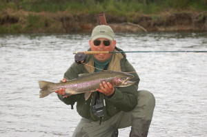 Alaska fly fishing lodge Moraine creek rainbow